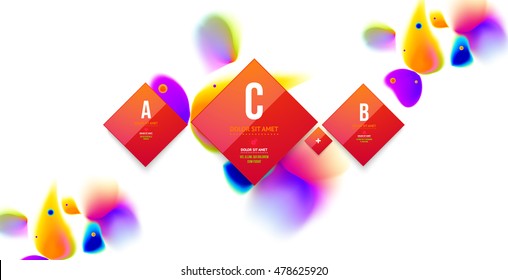 Abstract template with watercolor elements for business designs and backgrounds.