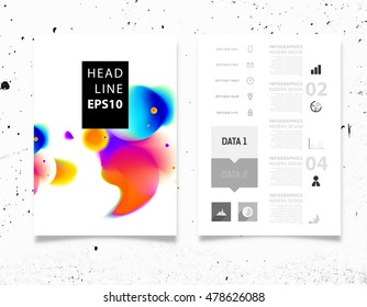Abstract template with watercolor elements for business designs and backgrounds.