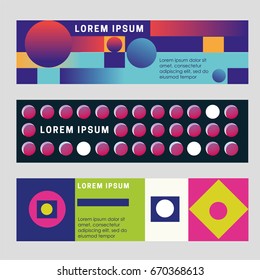 Abstract Template Web Banner With Abstract Figures. Vector image.