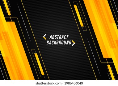 Fondo negro de contraste geométrico amarillo de la plantilla abstracta. Diseño minimalista para portada, folleto, libro, banner web, publicidad, afiche, folleto, volante. Ilustración del vector