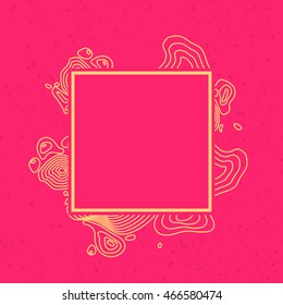 Abstract template for your design. Topographic map on the background. Material color. Easy to edit. 