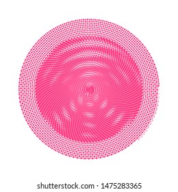 Abstract template zigzag pattern in circle. Element for design.