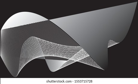 Abstract templates with curved lines. Wavy blended simple background 