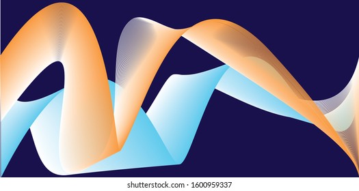 Abstract templates with curved lines. Wavy blended simple background