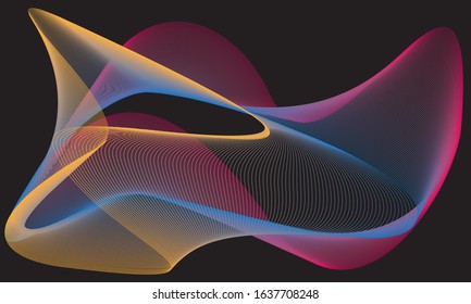 Abstract templates with curved lines. Wavy blended simple background