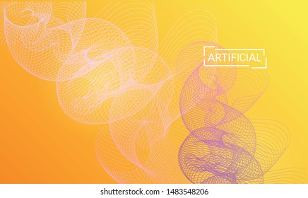 Abstract templates with curvy lines on bright gradient. Wavy  blends simple background. Minimal modern design for marketing technology