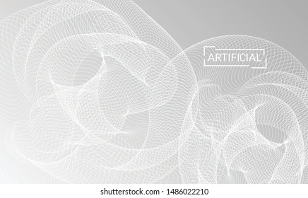 Abstract templates with curvy lines on bright gradient. Wavy  blends simple background. Minimal modern design for marketing technology