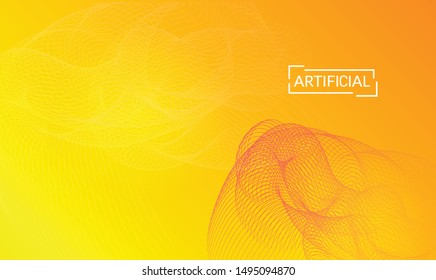 Abstract templates with curvy lines on bright gradient. Wavy  blends simple background. Minimal modern design for marketing technology