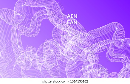 Abstract templates with curvy lines on bright gradient. Wavy  blends simple background. Minimal modern design for marketing technology