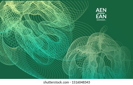 Abstract templates with curvy lines on bright gradient. Wavy  blends simple background. Minimal modern design for marketing technology