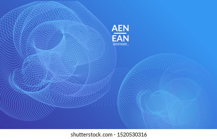 Abstract templates with curvy lines on bright gradient. Wavy  blends simple background. Minimal modern design for marketing technology