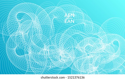 Abstract templates with curvy lines on bright gradient. Wavy  blends simple background. Minimal modern design for marketing technology