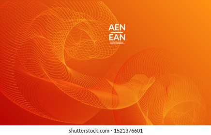 Abstract templates with curvy lines on bright gradient. Wavy  blends simple background. Minimal modern design for marketing technology