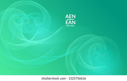Abstract templates with curvy lines on bright gradient. Wavy  blends simple background. Minimal modern design for marketing technology