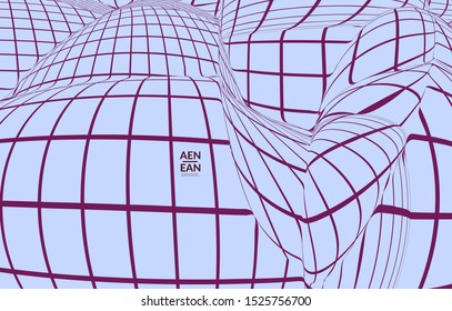 Abstract templates with curvy lines on bright gradient. Wavy  blends simple background. Minimal modern design for marketing technology