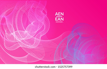 Abstract templates with curvy lines on bright gradient. Wavy  blends simple background. Minimal modern design for marketing technology