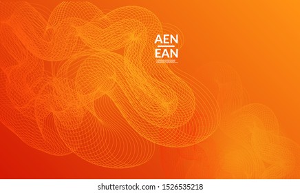 Abstract templates with curvy lines on bright gradient. Wavy  blends simple background. Minimal modern design for marketing technology