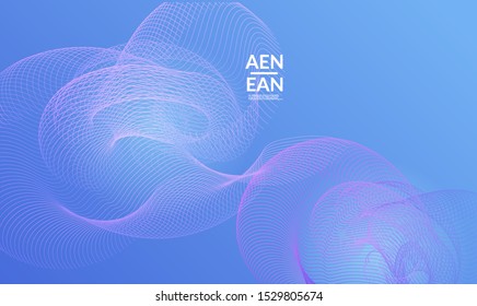 Abstract templates with curvy lines on bright gradient. Wavy  blends simple background. Minimal modern design for marketing technology