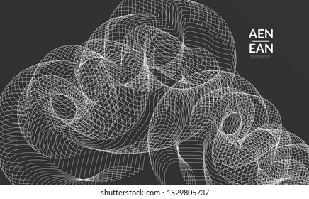 Abstract templates with curvy lines on bright gradient. Wavy  blends simple background. Minimal modern design for marketing technology