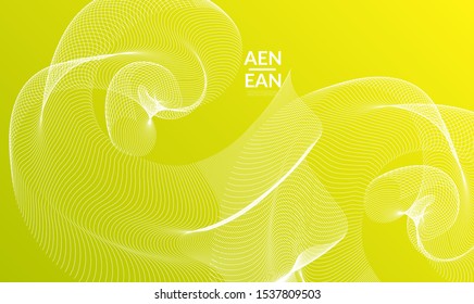 Abstract templates with curvy lines on bright gradient. Wavy  blends simple background. Minimal modern design for marketing technology