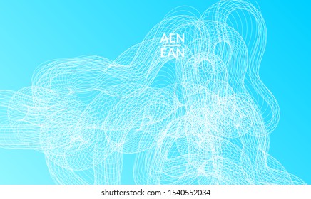 Abstract templates with curvy lines on bright gradient. Wavy  blends simple background. Minimal modern design for marketing technology