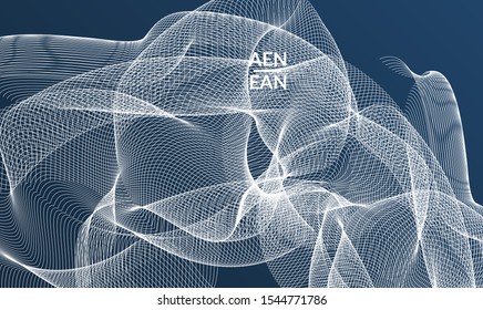 Abstract templates with curvy lines on bright gradient. Wavy  blends simple background. Minimal modern design for marketing technology