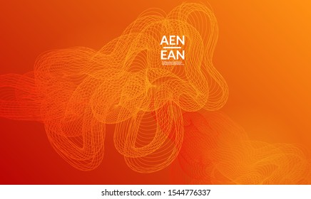 Abstract templates with curvy lines on bright gradient. Wavy  blends simple background. Minimal modern design for marketing technology