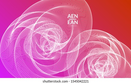 Abstract templates with curvy lines on bright gradient. Wavy  blends simple background. Minimal modern design for marketing technology