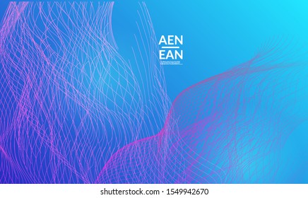 Abstract templates with curvy lines on bright gradient. Wavy  blends simple background. Minimal modern design for marketing technology