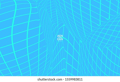 Abstract templates with curvy lines on bright gradient. Wavy  blends simple background. Minimal modern design for marketing technology
