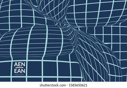 Abstract templates with curvy lines on bright gradient. Wavy  blends simple background. Minimal modern design for marketing technology