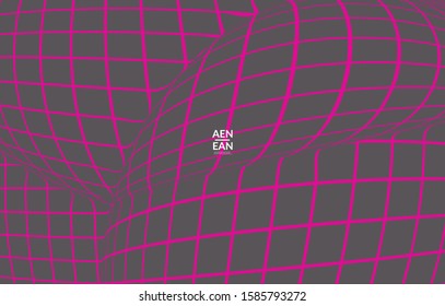 Abstract templates with curvy lines on bright gradient. Wavy  blends simple background. Minimal modern design for marketing technology