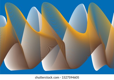 Abstract templates with curvy lines. Wavy blended simple background
