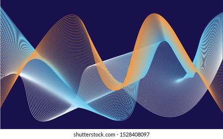 Abstract templates with curvy lines. Wavy blended simple background