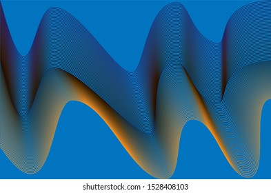 Abstract templates with curvy lines. Wavy blended simple background