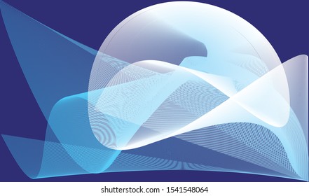 Abstract templates with curvy lines. Wavy blended simple background