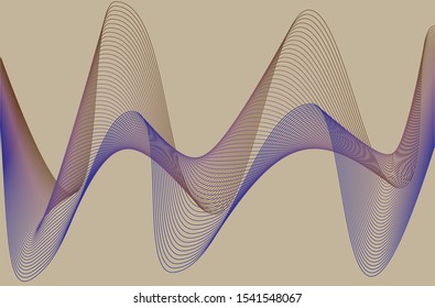 Abstract templates with curvy lines. Wavy blended simple background
