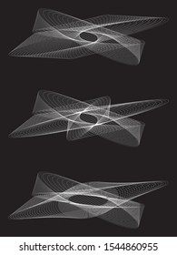Abstract templates with curvy lines. Wavy blended simple background