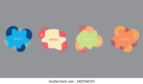 ABSTRACT TEMPLATES MODERN BANNER. FLAT GEOMETRIC BACKGROUND COLORFUL 