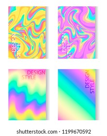 Abstract templates set for the design of modern covers. Fantasy marble pastel color background. Creative vector graphic element. Colorful eps10 illustration.