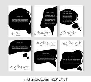 Abstract templates with speech bubble.