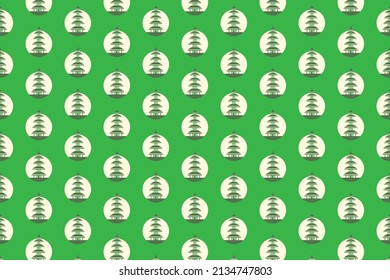 Abstract temple pattern design and background art