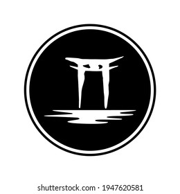 
Abstract and Temple-Shaped in the Circle For Oriental Logo and Design Element. Vector Illustration