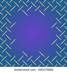 Abstract tender frame with ornament of mixed lines.