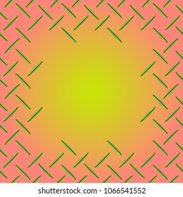 Abstract tender frame with ornament of mixed lines.
