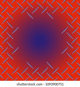 Abstract tender frame with ornament of mixed lines.
