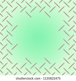 Abstract tender frame with ornament of mixed lines.
