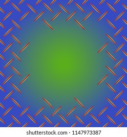 Abstract tender frame with ornament of mixed lines.