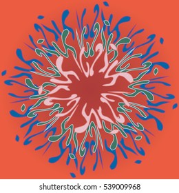 Abstract tender frame with ornament of mixed lines.