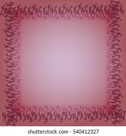 Abstract tender frame with ornament of mixed lines.